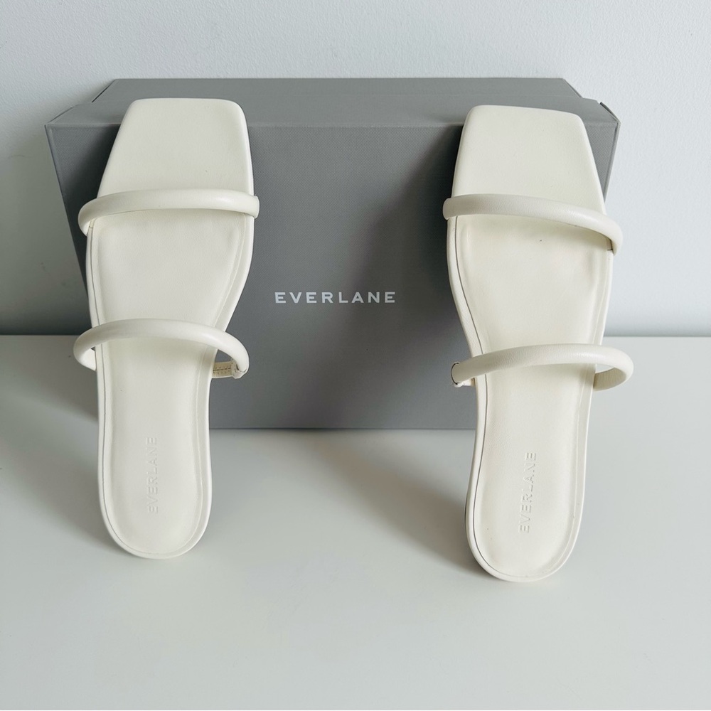 Everlane Cream Double-Strap Slide Sandals